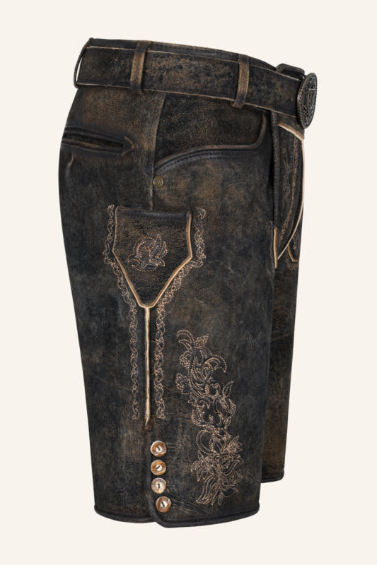 Lederhose Jihn mit Gürtel – Bild 2