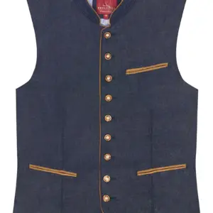 Trachtenweste marineblau Leinen Kent 007715 ~ 44