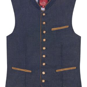 Trachtenweste marineblau Leinen Kent 007715 ~ 44