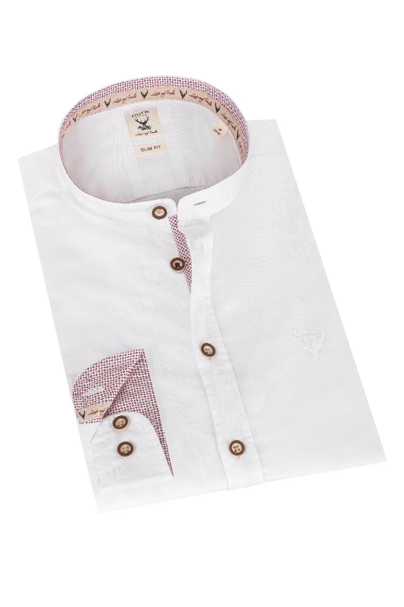 Trachtenhemd OLIVER (slim fit) ~ XL ~ rot