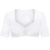 Dirndlbluse Spitze weiß Stretch Verena 012892 ~ 40
