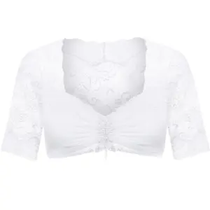 Dirndlbluse Spitze weiß Stretch Verena 012892 ~ 40