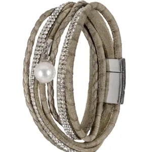 Wickelarmband mit Strass ~ salbei