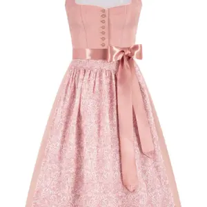 Midi Dirndl 70 cm altrosa Samtcord Rosalie 017125 ~ 34