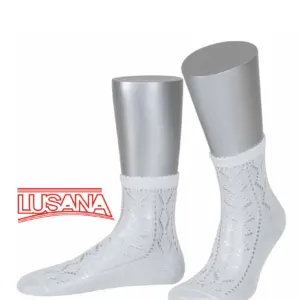 Spitzensocken mit Ajourmuster ~ weiß ~ 36-38