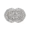 Schürzenschließe rund ornamental ~ altsilber