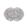 Schürzenschließe rund ornamental ~ altsilber