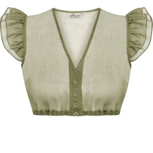 Dirndlbluse EILEEN ~ oliv ~ 32