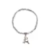 Kristallarmband mit Hirsch-Anhänger verschiedenfarbig 008464 ~ silber