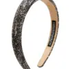 Glitzer Haarreif breit ~ grau