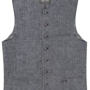 Trachtenweste LUCIO aus Leinen ~ 52 ~ blaugrau