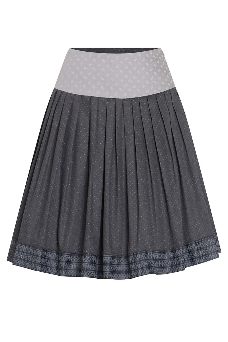 Trachtenrock mini 60 cm grau getupft Franka 011416 ~ 32