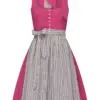 Mini Dirndl 60 cm beere grau inkl. Schal Clara 007859 ~ 32