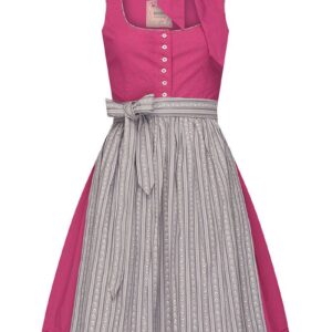 Mini Dirndl 60 cm beere grau inkl. Schal Clara 007859 ~ 32