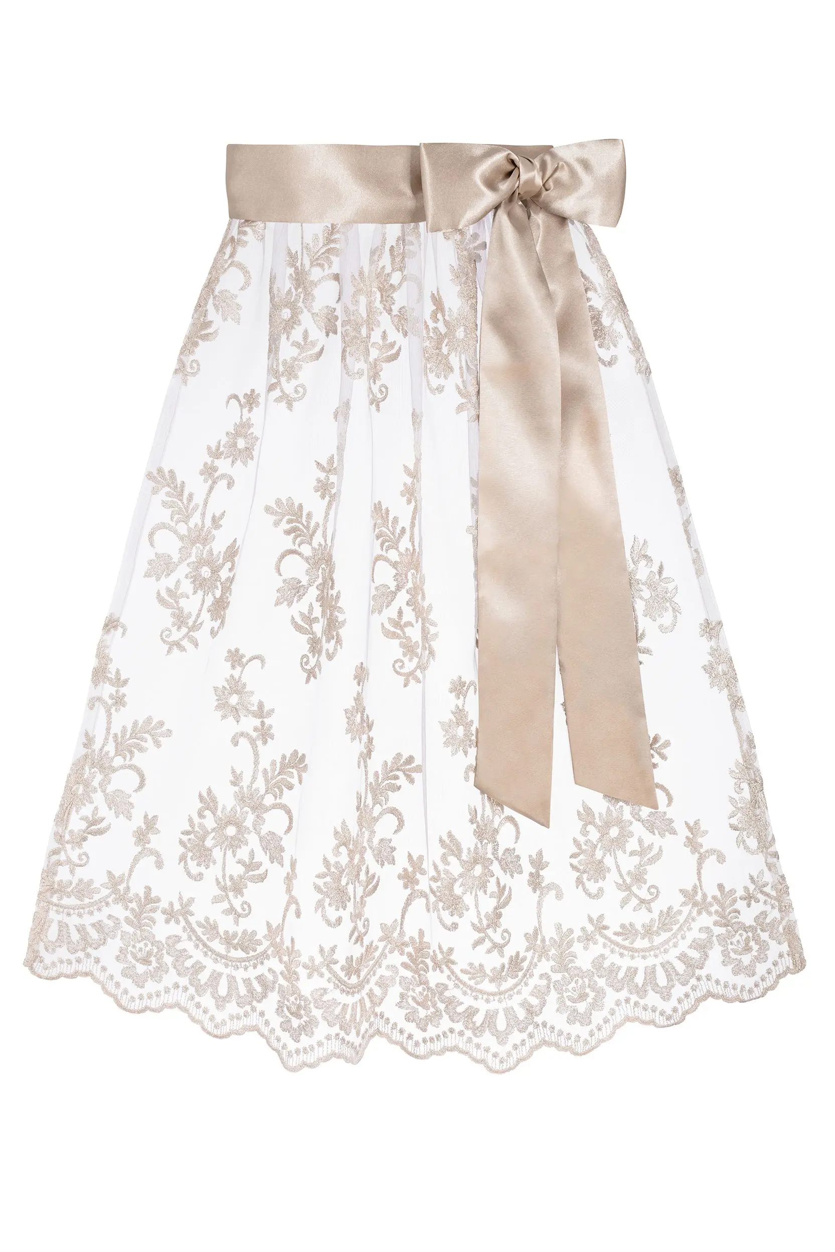 Dirndlschürze ELISA (65 cm) ~ taupe ~ S