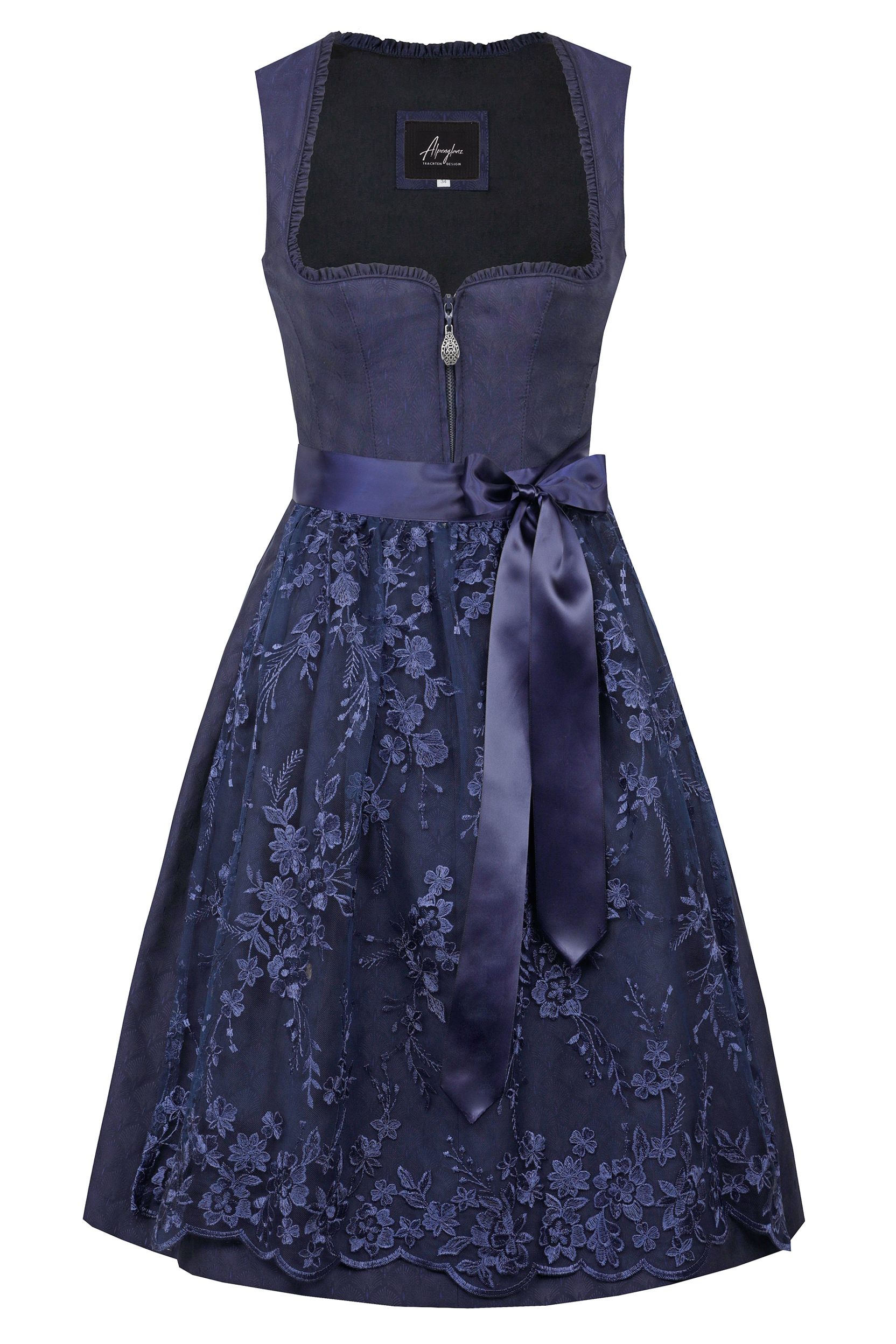 Dirndl MINTRACHING (60 cm) ~ dunkelblau ~ 34