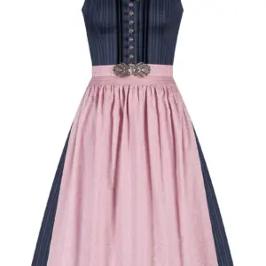 Midi Dirndl 65 cm dunkelblau altrosa Loretta 010397 - limitiert ~ 40