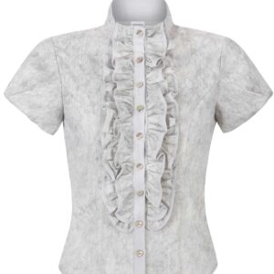Trachtenbluse Melly (grau