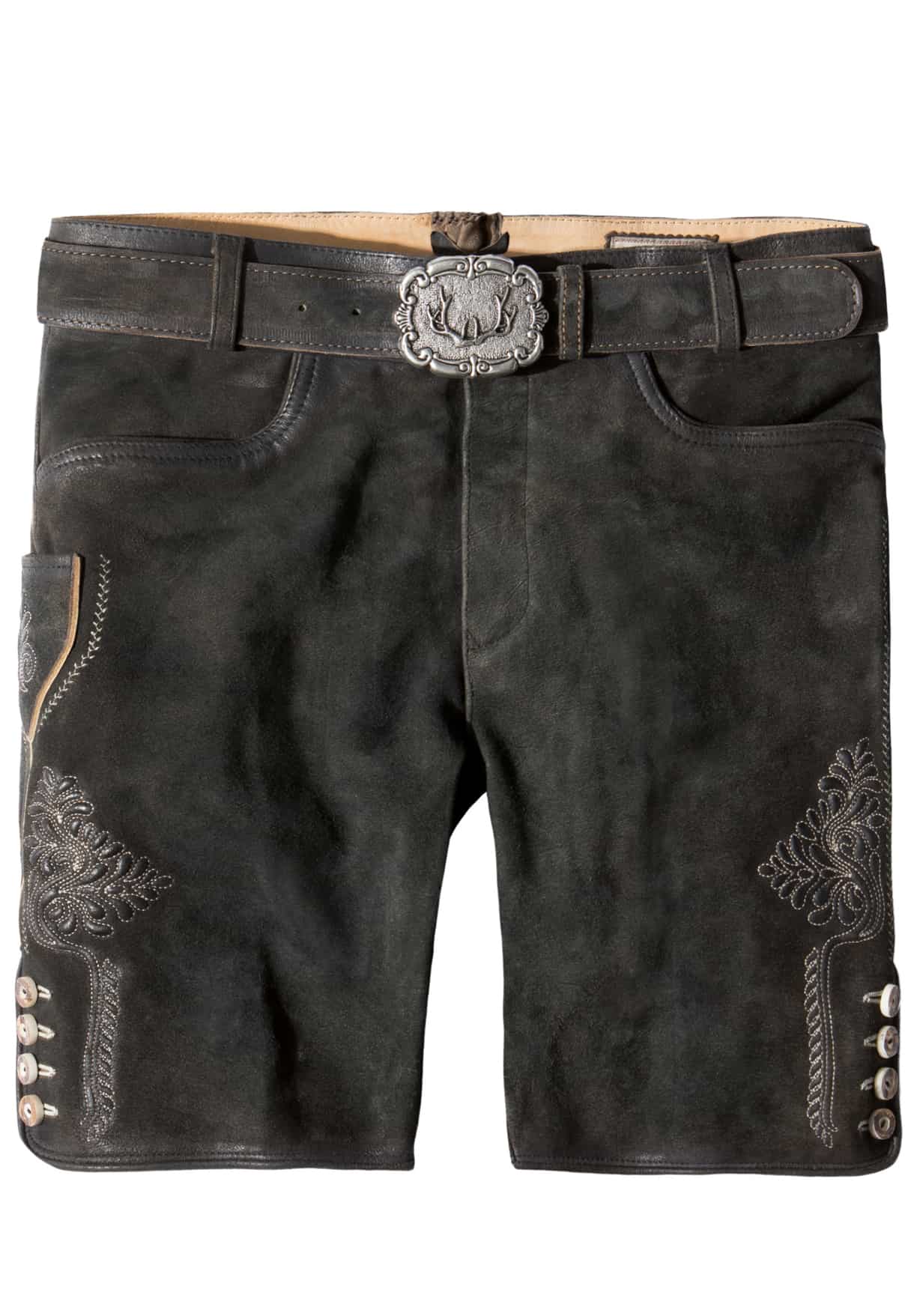 Trachtenlederhose Corbi4 (graphit gespeckt