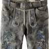 Trachtenlederhose Herbert (granit gespeckt