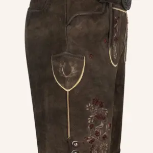 Alternative view of Lederhose Olivier mit Gürtel