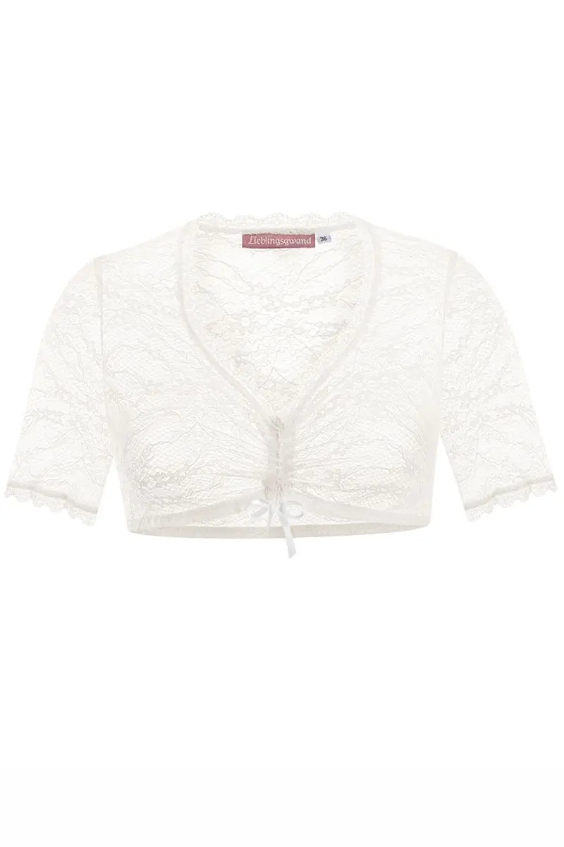 Dirndlbluse Spitze creme Stretch Marlen 015175 ~ 34