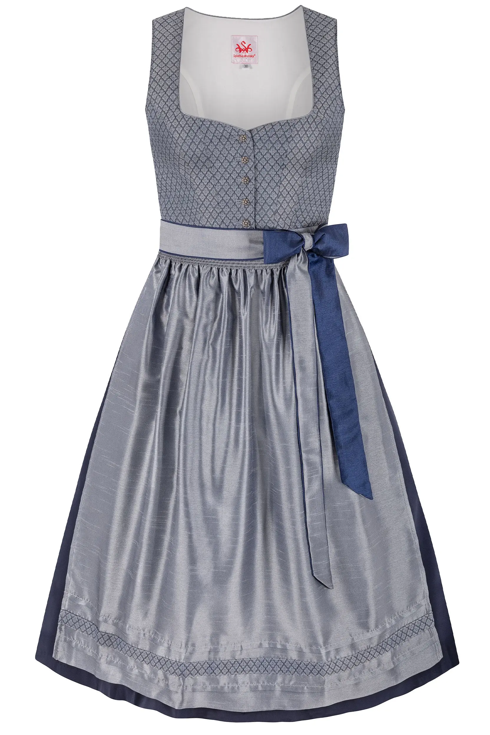 Dirndl BERGSEE (80 cm) ~ 38 ~ blau