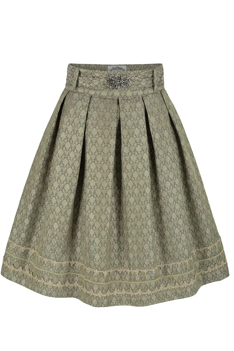Trachtenrock mit Ornamenten (65 cm) ~ 32 ~ salbei