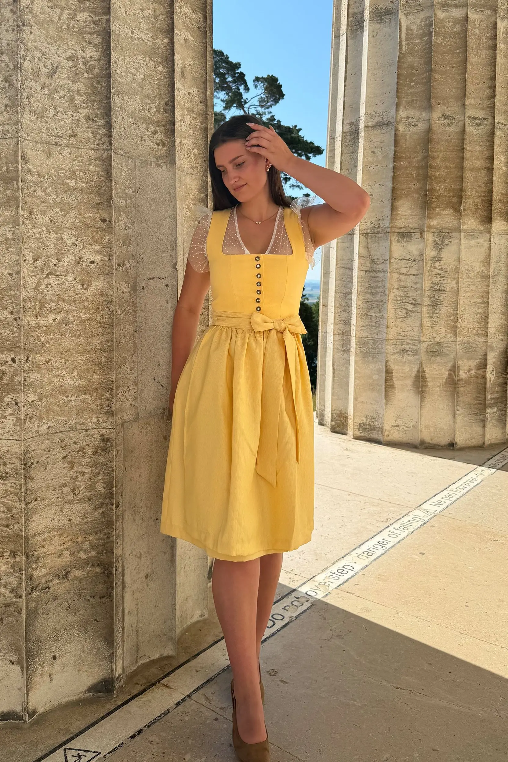 Dirndl MATILDA (65 cm) ~ 34 ~ gelb