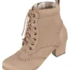 Trachtenstiefel aus Veloursleder ~ 37 ~ taupe