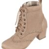 Trachtenstiefel aus Veloursleder ~ 37 ~ taupe