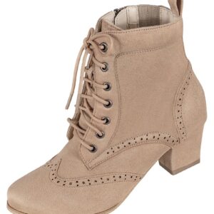 Trachtenstiefel aus Veloursleder ~ 37 ~ taupe