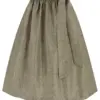 Dirndlschürze mit Leinen (70 cm) ~ S ~ salbei