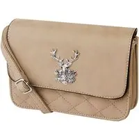 Trachtentasche Hirsch mit Steppung 003029 ~ taupe