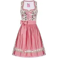 Mini Dirndl 55cm creme geblümt rosa Linda 006923