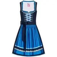 Mini Dirndl 55cm dunkelblau gepunktet blau Luise 006929