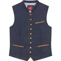 Trachtenweste marineblau Leinen Kent 007715
