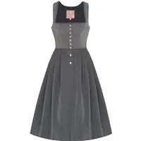 Midi Dirndl 70cm Gastro grau Stretch Babette 006871