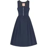 Midi Dirndl 70cm Gastro dunkelblau Stretch Babette 006872