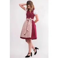 Mini Dirndl 60 cm dunkelrot creme Valentina 009058