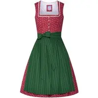 Mini Dirndl 60 cm rot grün Laureen 009197