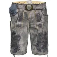 Lederhose kurz mit Gürtel stein Königsmörder 009493