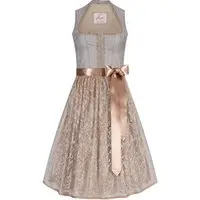 Midi Dirndl 65 cm hellblau taupe Diana 010440