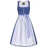 Midi Dirndl 70 cm blau weiß Pillersee 010528