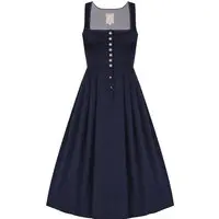 Dirndl lang 80 cm Gastro dunkelblau Britta 010944