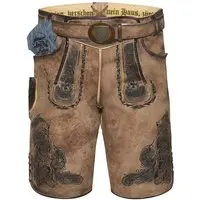 Lederhose kurz eiche gespeckt Heiliger St. Florian 011077