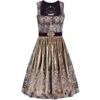 Midi Dirndl 65 cm schwarz beere geblümt Mariella 011656