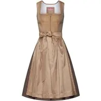 Midi Dirndl 65 cm beige braun Armila 010579 - limitiert
