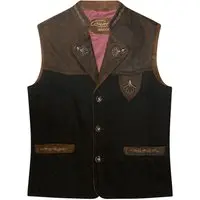Trachtenweste braun anthrazit Leder Jonas 013182