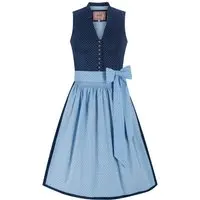 Mini Dirndl 60 cm dunkelblau hellblau Valentina 014423